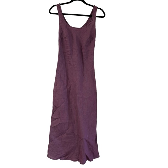 Sisley Dresses & Skirts - Sisley Purple 100% Linen Maxi Dress Made In Italy Women’s XS Fairycore Fairy